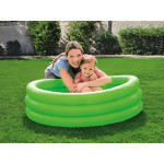 Detský nafukovací bazén jednofarebný 102cm x 25cm 51024 zelený / modrý 